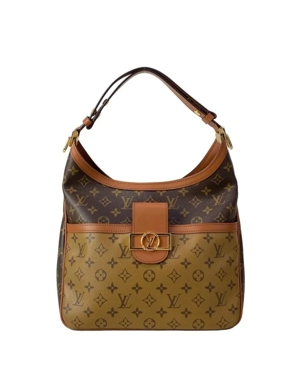 Louis Vuitton Handbag Monogram Reverse Hobo de Fine MM